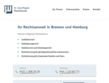 Tablet Screenshot of anwalt-dr-wegner.de